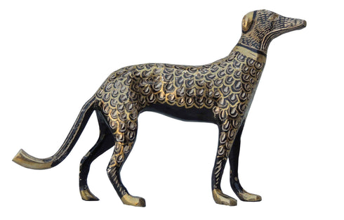 Brass Showpiece Dog Statue 0.51kg